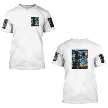 Discover Total Solar Eclipse Blue Heeler Dog 3D T Shirts