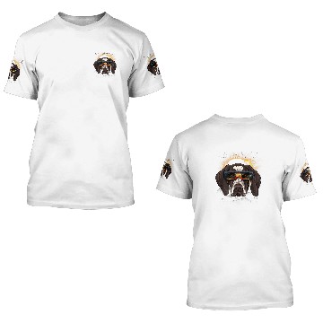 Discover Solar Eclipse 2024 GSP German Shorthaired Pointer Dog 3D T Shirts