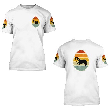 Discover Retro Style Easter Egg Graphic Easter Day Border Collie Dog 3D T Shirts