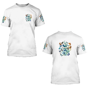 Discover Spring flowersbutterfliessummerspring art 2 Baseball Tees 3D T Shirts