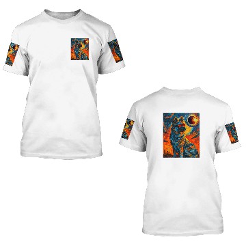 Discover Total Solar Eclipse Norwegian Elkhound Dog 3D T Shirts