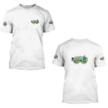 Discover Ski Goggles Pop Art Mountain Adventure Zip 3D T Shirts