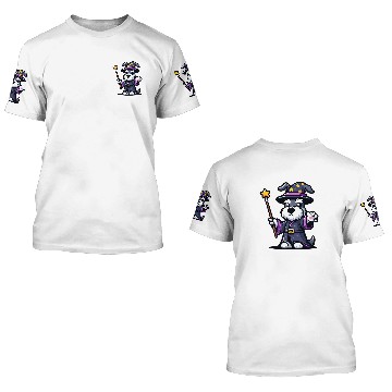 Discover Schnauzer Wizard Funny Dog Magic Baseball Tees 3D T Shirts