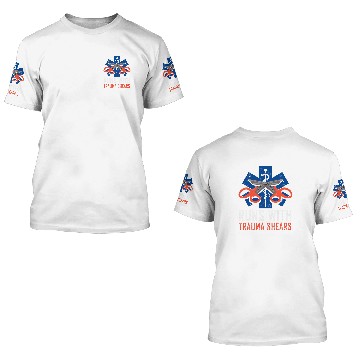 Discover Runs With Trauma Shears Gift Ambulance EMT First Aider 3D T Shirts
