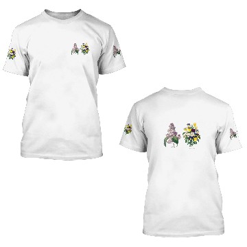 Discover Pierre Joseph Redoute Lily 2Pansy Paint Flower Gardener 3D T Shirts
