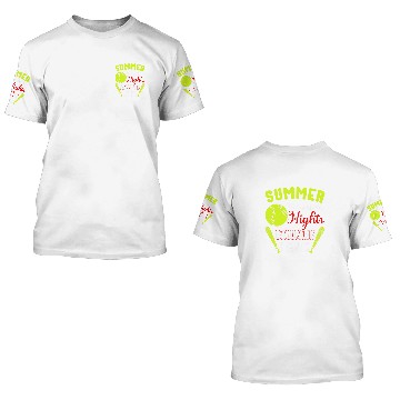 Discover Summer Nights Ballpark Lights Softball 3D T Shirts