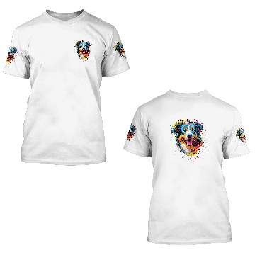 Discover Splash Art Australian Shepherd Aussie Lover 3D T Shirts