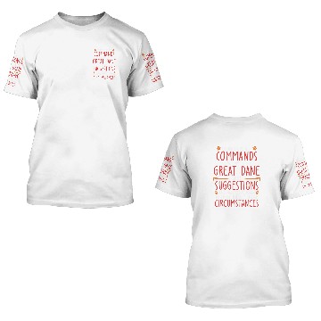 Discover Dog Great Dane Commands 3D T Shirts Baseball Tees
