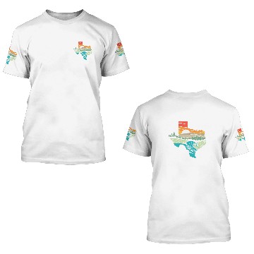 Discover Texas Outdoors vintages Nature Illustration Graphic Zip 3D T Shirts