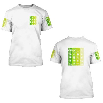 Discover Insects Periodic Table Elements Entomologist Retro Bugs 24 Baseball Tees 3D T Shirts