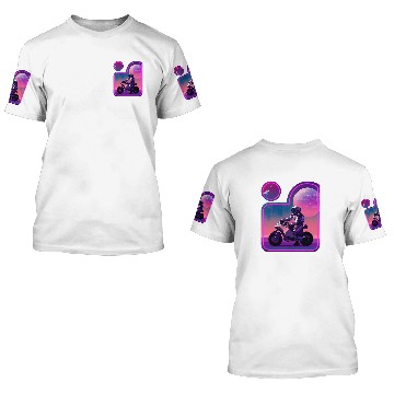Discover Motorcycle Riding Astronaut 2Futuristic Space Exploration 3D T Shirts