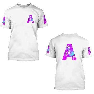 Discover Letter A Monogram Dance Cosmic Ballerina A Name 3D T Shirts