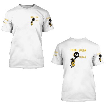 Discover Totale Solar Eclipse Texas April 8th 2024 Astronaut Eclipse 3D T Shirts