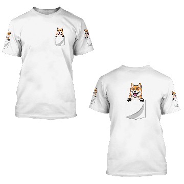 Discover Dog Shiba Inu In A Pocket 3D T Shirts