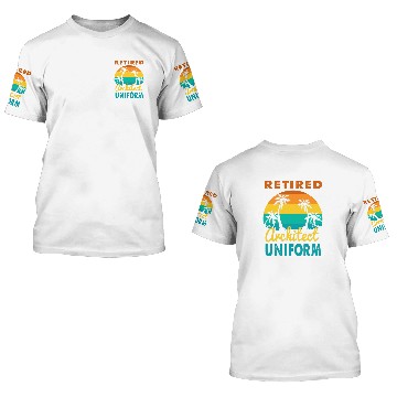 Discover Retired Architect Uniform Tropical Island Retirement 3D T Shirts