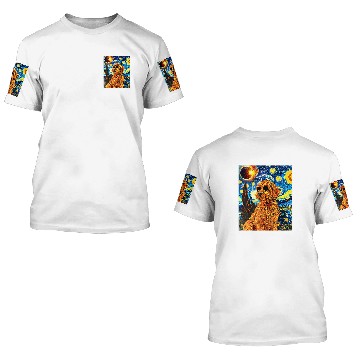 Discover Total Solar Eclipse Goldendoodle Dog 1 3D T Shirts