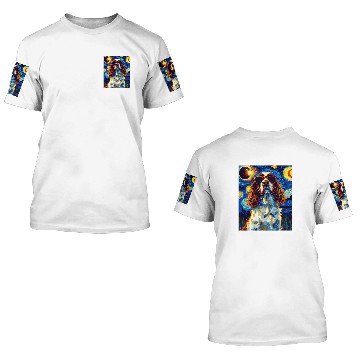 Discover Total Solar Eclipse English Springer Spaniel Dog 3D T Shirts