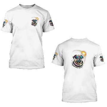 Discover Pug Dog America 2024 Solar Eclipse Totality Accessories 3D T Shirts
