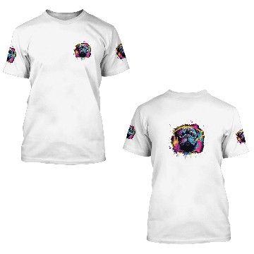 Discover Pug Colorful 7 3D T Shirts