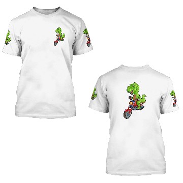 Discover TRexs Riding Motorcycle 2Funny Dinosaur TRexs Biker 3D T Shirts