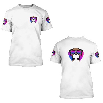 Discover LGBT Bisexual Pride dog Breed Boxer dog 3D T Shirts