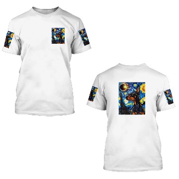 Discover Total Solar Eclipse Doberman Dog 3D T Shirts