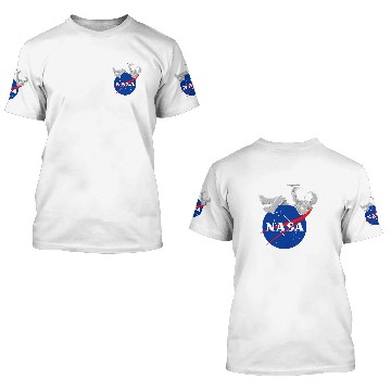 Discover NASA Astronaut play with paper plane Logo 3D T Shirts