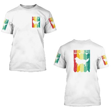 Discover Rough Collie Retro vintages 70s 80s Style 1 3D T Shirts