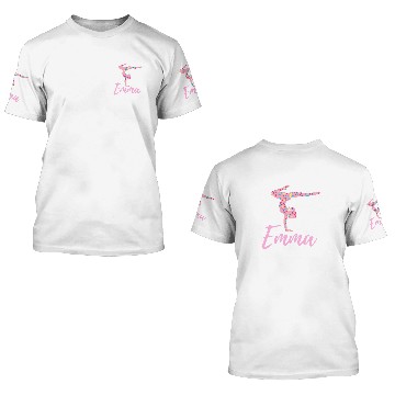 Discover Personalized Gymnastics Emma Name Gymnast Girls Baseball Tees 3D T Shirts