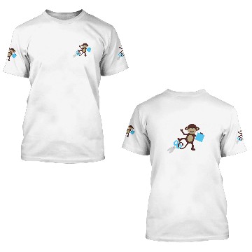 Discover Monkey going back to school 3 3D T Shirts