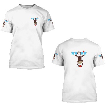 Discover Monkey going back to school 2 3D T Shirts