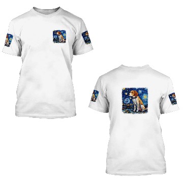 Discover Van gogh Beagle in starry night Zip 3D T Shirts