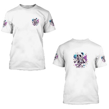 Discover Panda Astronaut Floating Through Outer Space Pandas 2 3D T Shirts