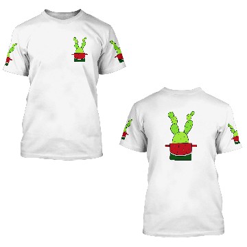 Discover Watermelon Pot Cactus 3D T Shirts