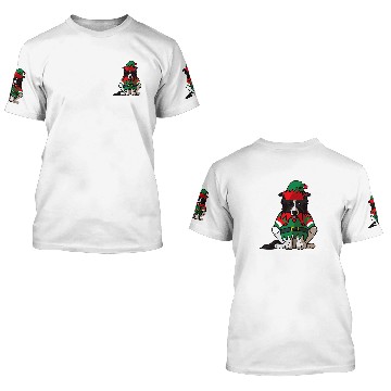 Discover Merry Christmas Border Collie Greetings Dog Lover Baseball Tees 3D T Shirts