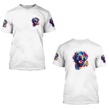 Discover Watercolor Colorful Labrador Lab 3D T Shirts