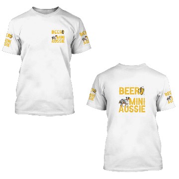 Discover Mini Aussie Beer Miniature Australian Shepherd 1 3D T Shirts