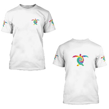 Discover Tie Dye Sea Turtle 2Diver Turtle Lovers 3D T Shirts