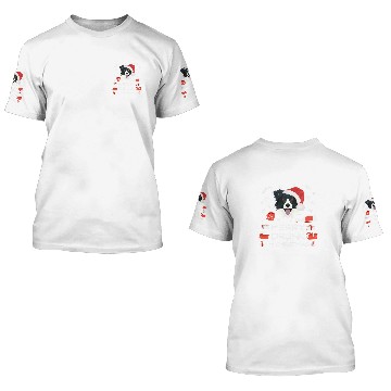 Discover Merry drunk Border Collie 3D T Shirts