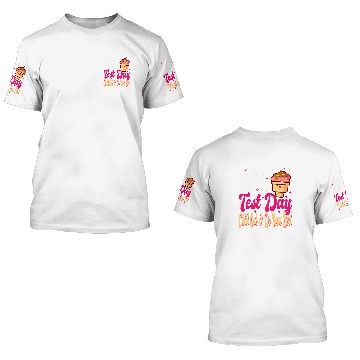 Discover Test Day Ice Cream Chill Funny Testing Exam Teacher Student Baseball Tees 3D T Shirts