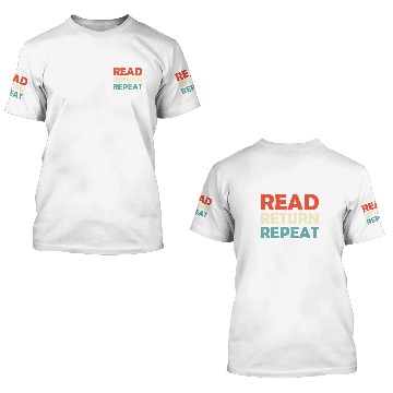 Discover Read Return Repeat Cute Librarian Library Worker Baseball Tees 3D T Shirts