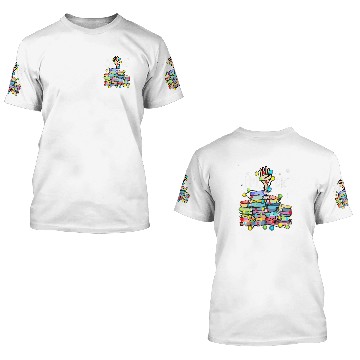 Discover Reading Books Librarian Reader Nerd Im Ok Teacher School 1 3D T Shirts