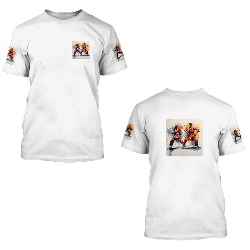 Discover Abstract Karate Movements Abstract Martial Arts Motion Art 1 3D T Shirts