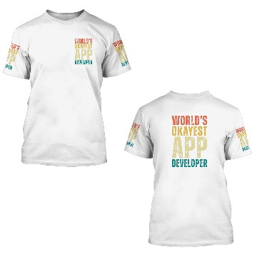 Discover Retro Worlds Okayest App Developer Funny Programmer Baseball Tees 3D T Shirts