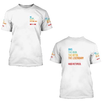 Discover DAD THE LEGENDARY METAL WORKER HAS RETIRED Baseball Tees 3D T Shirts