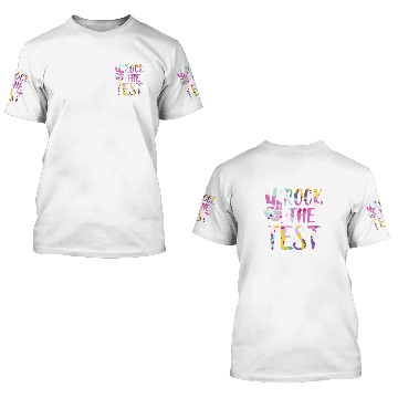 Discover Rock The Test Testing Day Retro Motivational Teacher Student 55 3D T Shirts