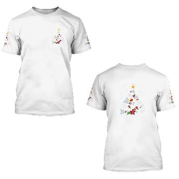 Discover Badminton Christmas Tree 3D T Shirts