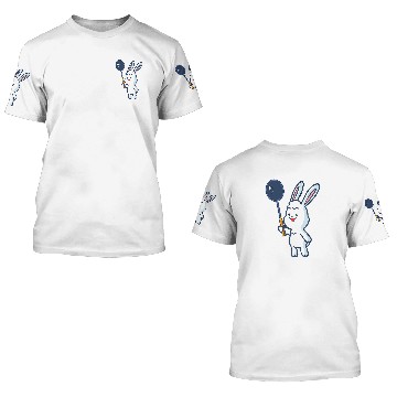 Discover Badminton and shuttlecock player rabbit Baseball Tees 3D T Shirts
