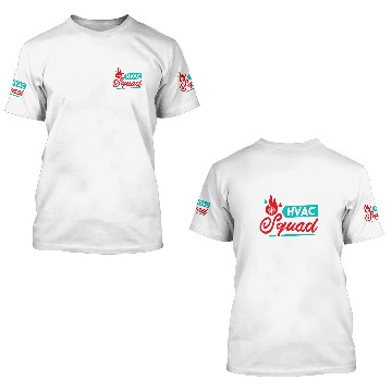 Discover Hvac Squad Hvac Tech and AC Repairman Team Baseball Tees 3D T Shirts