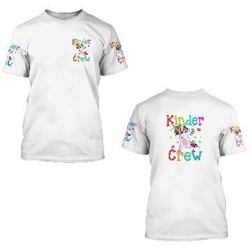 Discover Kinder Crew Unicorns Funny Back To School 3D T Shirts